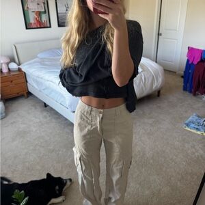 Abercrombie & Fitch Cream Cargo Pants